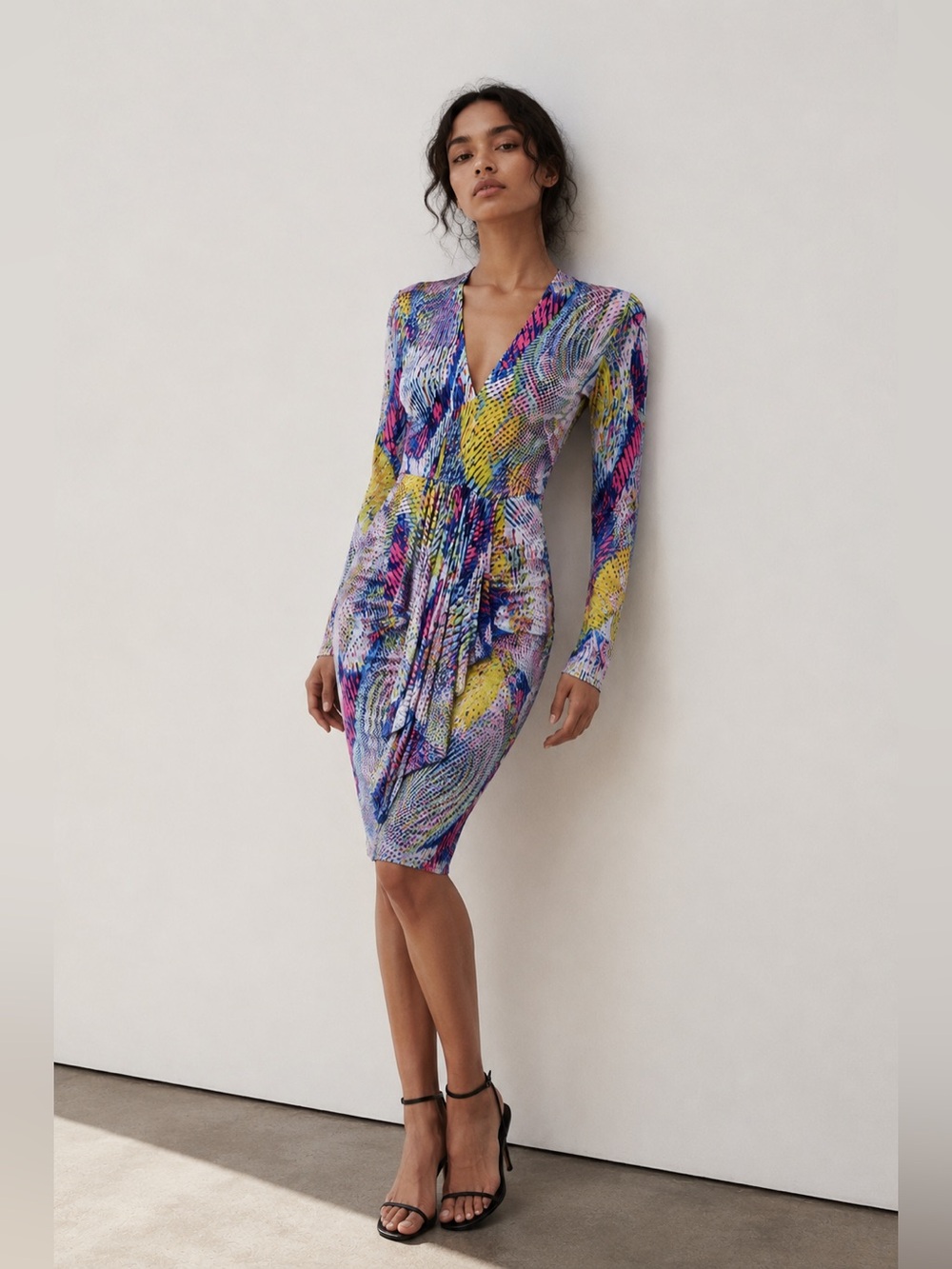 Color pop form fitting dress